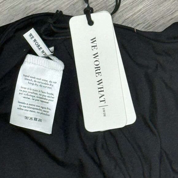 WeWoreWhat XL One Piece Halter Swimwear Black Floral NWT Swim Romantic Coquette - Picture 7 of 8